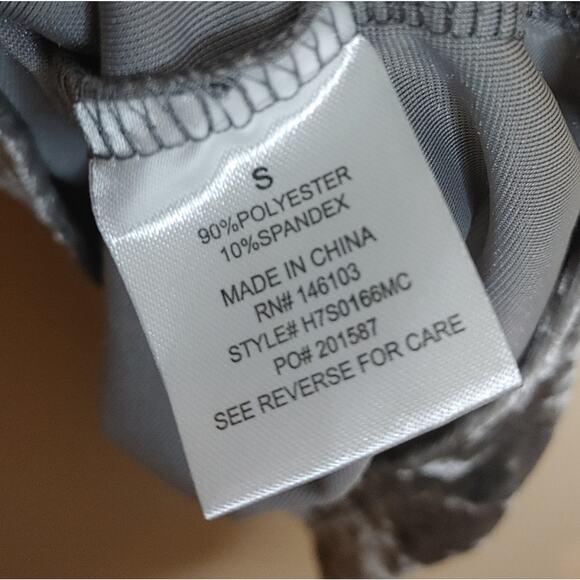 Hippie Rose Size Small S New NWT Velvet Silver Shiny Tank Top Lace Metallic - Picture 3 of 13